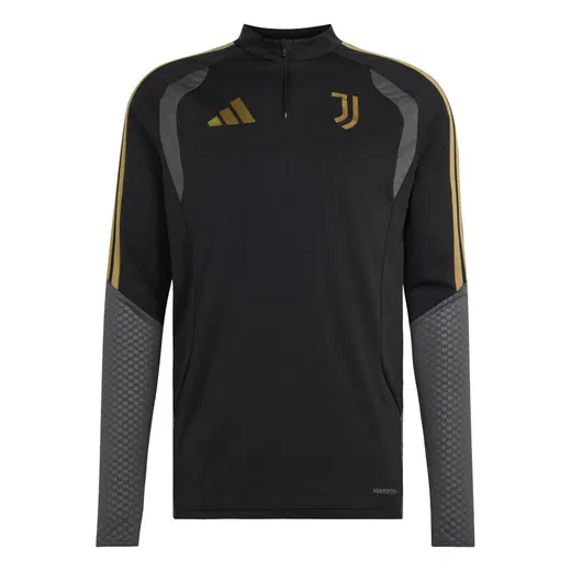 Sweat zippé Juventus noir or