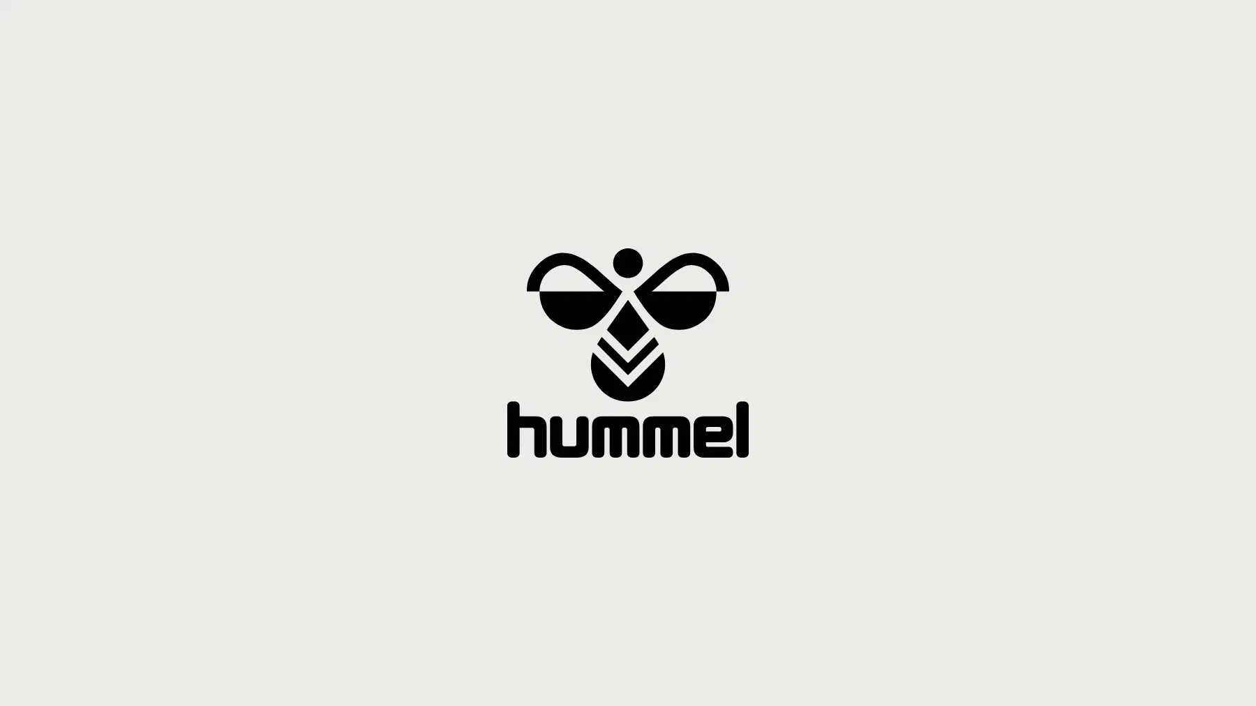 Logo Hummel sur fond gris clair