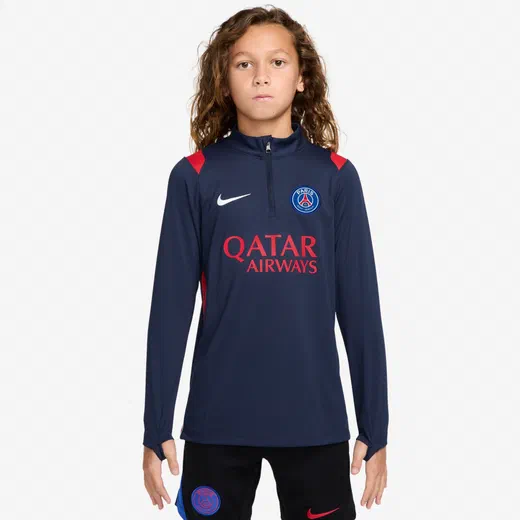 Sweat zippé junior PSG Academy bleu rouge