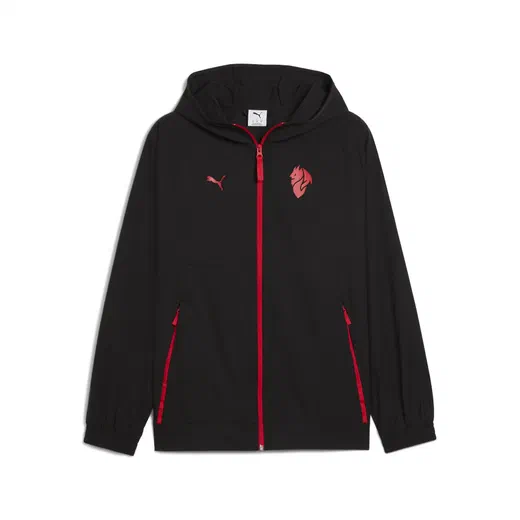 Veste survêtement à capuche Milan AC PUMATECH Woven noir rouge