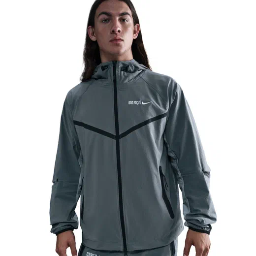 Veste survêtement FC Barcelone Tech Woven gris